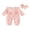 Rose, variante sur Gupgi Barboteuses pour Bébé Fille 0 3 6 9 12 Mois Bébé Combinaison à Manches Longues à Imprimé Nœud à Volants Bandeau