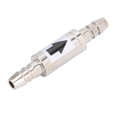 Aquarium CO2 Check Valve, Aquarium CO2 Line Tubing Stainless Steel CO2 Check Valve Carbon Dioxide Check Valve  For Fish Tanks For Water Tanks