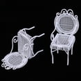 thumbnail image 3 of Tachiuwa 1/12 Maison de Poupée Miniature Meubles Blanc Table Octogonale Chaises Ensemble de Modèles Salon, 3 of 9