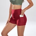 thumbnail image 4 of B91xZ Maillot de Bain pour Femmes 2024 Rétro Froncé Short de Bain Froncé Tankinis Culotte, Bordeaux S, 4 of 5