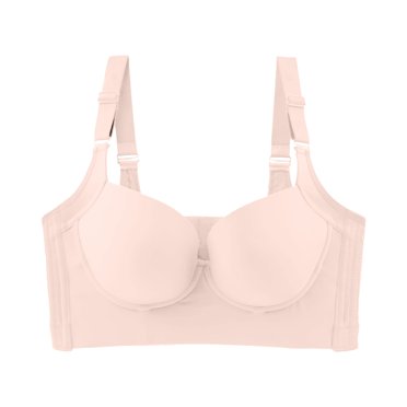 Bigersell Lace Push-up Bra Ladies Fashion Comfortable Breathable No Underwire Seven-breasted Lift Breasts Bra Woman Underwear Female Nylon Full Coverage Bra Regular T-Shirt Bra, Style 254, Beige M