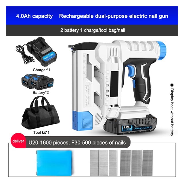 Pistolet à Ongles Électrique Rechargeable Pistolet à Ongles Tire-Ongles Droit Porte Code à Ongles F30 Pistolet à Ongles Électrique au Lithium Menuiserie, Longue Durée