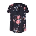 thumbnail image 3 of Blouses à Manches Courtes pour Femmes Mode Imprimée Décontractée Col en V T-Shirt Ample Blouse Hauts à Manches Courtes pour Femmes, 3 of 7