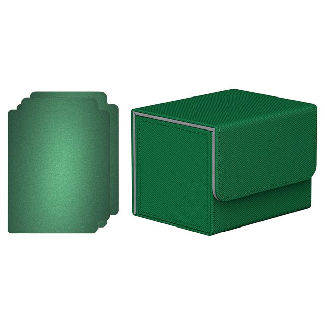 Card Deck Box with Closure Collectible Cards Container Card Holder Green