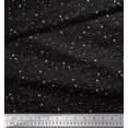 thumbnail image 2 of Soimoi Black polyester Crepe Fabric Brush Stroke Abstract Printed Fabric 1 Yard 52 Inch Wide, 2 of 3
