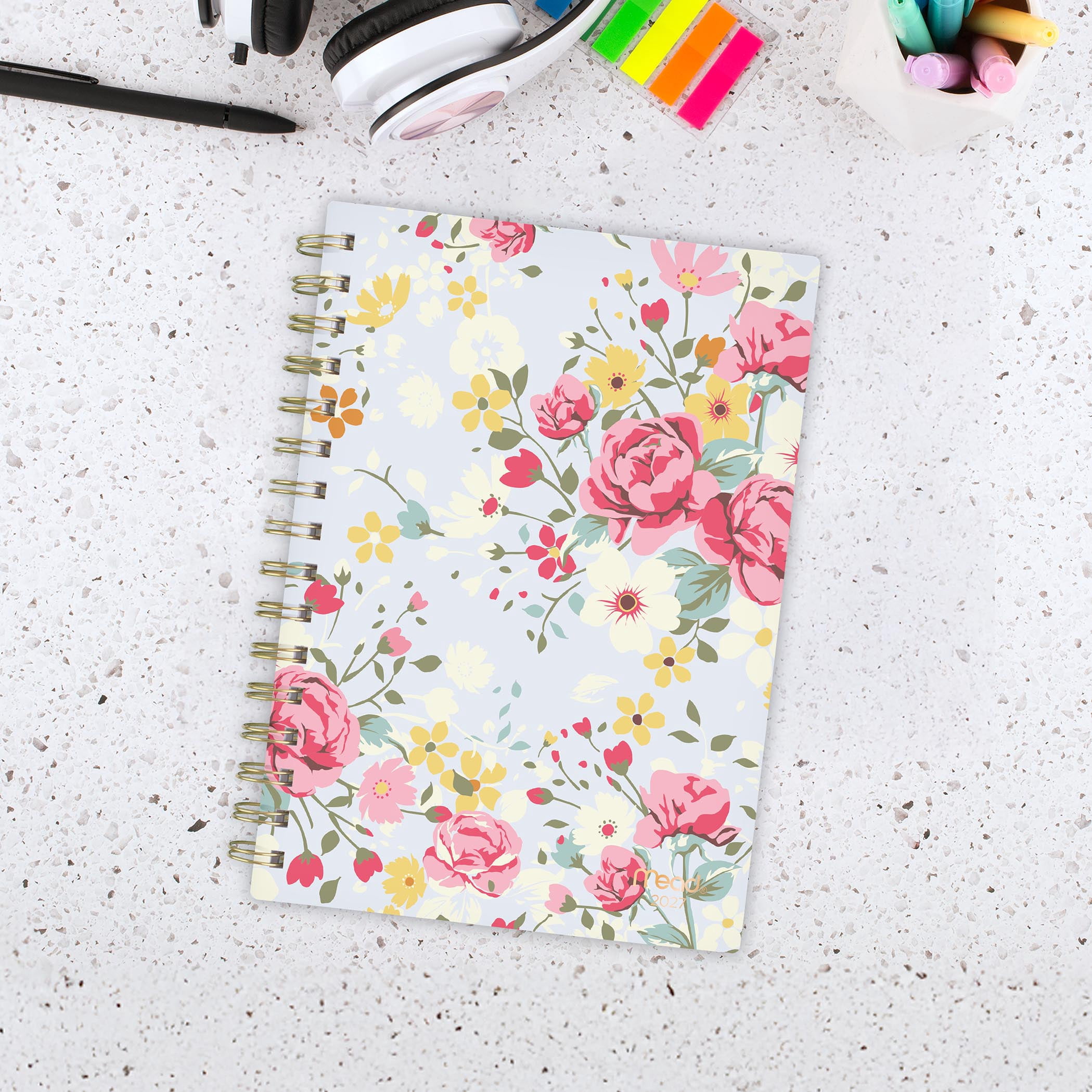 Mead® Rose Garden Pink SM W/M Planner, 2027
