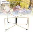thumbnail image 4 of Folding Cooler Stand, High Strength Stainless Steel Water Proof Foldable Fridge Ice Box Holder Prevent Sinking Stable Non Slip Ice Box Holder Rack with Storage Bag for Camping, 4 of 7