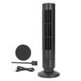 thumbnail image 2 of Tower Fan, Quiet 2 Speeds Bladeless USB Portable Cooling Fan Nature Wind Simulate Power Saving Space Saving Non Slip  Fan for Balancing ABS Electronic Components, 2 of 7