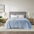 thumbnail image 2 of Serta 62x84" Polyester Fabric Microlight Heated Electric Blanket in Blue, 2 of 7