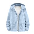 thumbnail image 2 of BiZtdJrK Veste à Capuche Zippée d'Été pour Hommes Pêche Manches Longues Protection Solaire Chandails à Capuchon Ample Décontractée Légère Hauts d'Extérieur Bleu G Cadeaux pour Hommes, 2 of 9