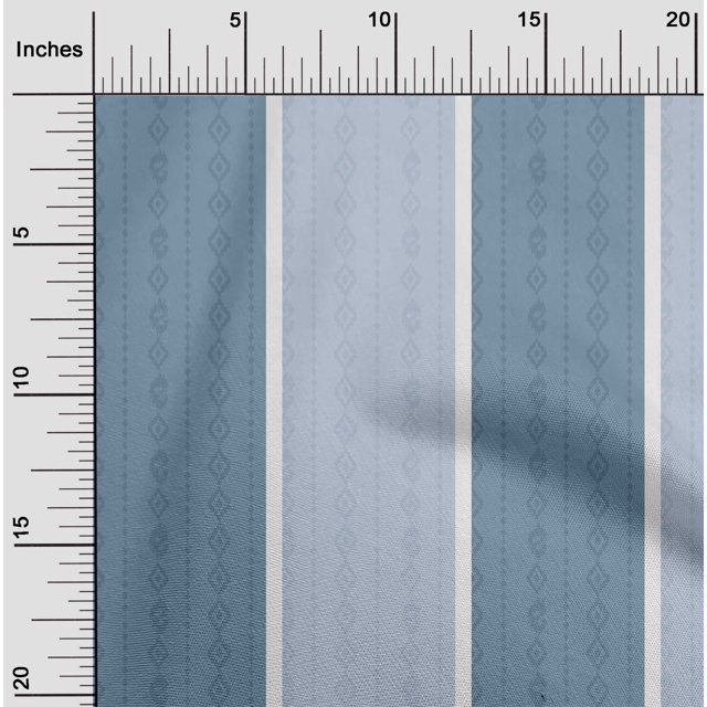 oneOone Tissu en Viscose Chiffon Large Rayé Imprimé au Mètre 42 Pouces de Large
