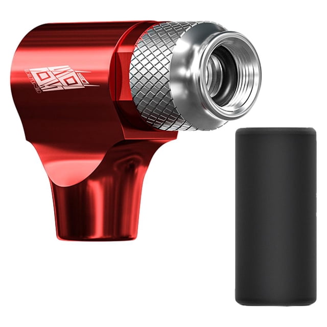 CO2 Inflator Pump Head Adapter - Quick, Easy and Safe - for Presta and - Tire Pump and Mountain Bikes Cycling Tool - Red