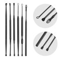 thumbnail image 3 of Unique Bargains 6Pcs Stainless Steel Ear Cleansing Tool Set Ear Cleaner with Storage Case Black, 3 of 7