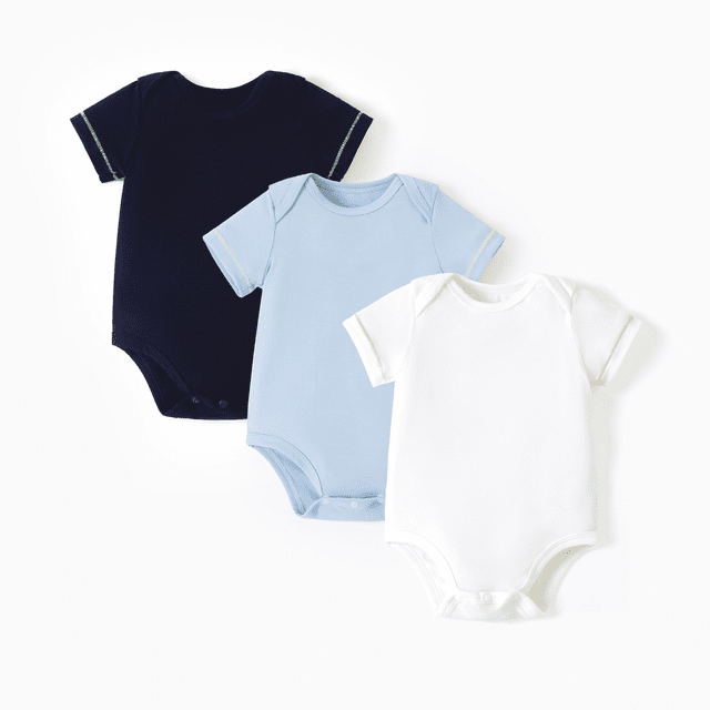 PatPat Cache-Couche à Manches Courtes Coloré en Coton Uni Menthe pour Bébé