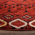 thumbnail image 4 of SAFAVIEH Amsterdam Collection 3' Round Terracotta / Multi AMS108D Moroccan Boho Non-Shedding Dining Room Entryway Foyer Living Room Bedroom Area Rug, 4 of 4