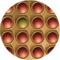 thumbnail image 1 of Ahgly Company Tapis Rond Lavable en Machine Intérieur Transitionnel Orange, 8 Pieds Rond, 1 of 7