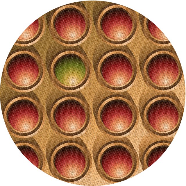 Ahgly Company Tapis Rond Lavable en Machine Intérieur Transitionnel Orange, 8 Pieds Rond