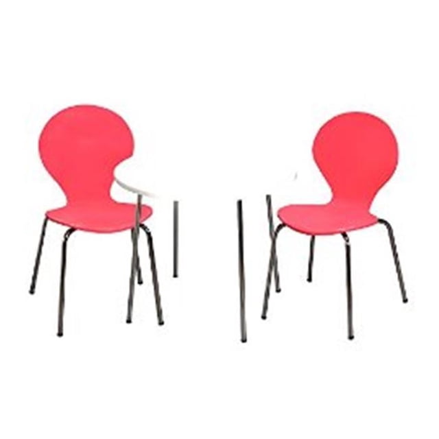 Giftmark 3012P Ensemble Moderne Table et 2 Chaises pour Enfants avec Pieds Chromés - Rose