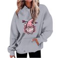 thumbnail image 1 of Birdeem Mode Décontractée pour Femmes Impression de la Saint-Valentin Hauts à Manches Longues Sweat à Capuche, 1 of 1