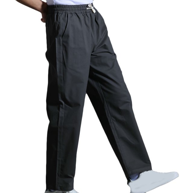 Mens Casual Fashion Solid Straight Leg Pants Drawstring Elastic Waist Pants RXIRUCGD Gris Foncé, Taille: L