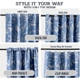 thumbnail image 3 of Vargottam 84 Inch Rod Pocket/Back Tab Cotton Curtains for Windows and Doors- Light Filtering Cotton- Light Filtering Drapes For Doors- Set of 2 Panels, 52"x84"- Hand Drawn Floral Design (Blue), 3 of 8