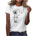 thumbnail image 1 of Plebaso T-Shirt Imprimé pour Femme Décontracté à Manches Courtes, T-Shirt Graphique à Col Rond, T-Shirts Amples d'Été 2025, 1 of 4