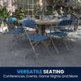 thumbnail image 3 of Flash Furniture Hercules Series Premium Blue Plastic Folding Chair, 3 of 9
