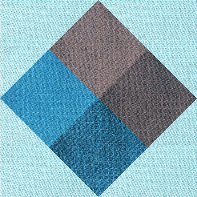 Ahgly Company Tapis d'Intérieur Lavable en Machine Carré Bleu Acier Transitionnel, 5 Pieds Carré