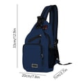 thumbnail image 2 of EGNMCR Women's Adjustable Crossbody Bag Convertible Chest Shoulder Bag With Multiple Pockets Nylon Backpack, 2 of 6