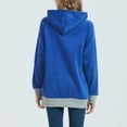 thumbnail image 5 of Penkiiy Hoodies pour Femmes Mode Femmes Décontracté Fermeture Éclair Col Roulé Manches Longues Blouse Pull Tops Vêtements Bleus Y2K, 5 of 5