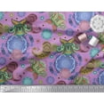 thumbnail image 3 of Soimoi Poly Georgette Fabric Mandala & Paisley Ethnic Printed Fabric 1 Yard 42 Inch Wide, 3 of 3