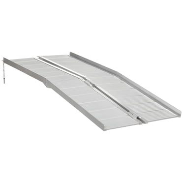 HOMCOM Rampe pour Fauteuil Roulant de 6 Pi Pliable Portable Accès Facile Rampe de Transport avec Poignée de Transport Aluminium