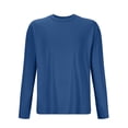 thumbnail image 5 of HAiming Chandails à Manches Longues pour Hommes, Décontractés, Couleur Unie, Col Rond, Chandail à Enfiler, Hauts de Base, Grande Taille, Pyjamas Doux, Vêtements de Détente, 5 of 5