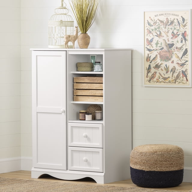 South Shore Savannah Armoire, in Pure White