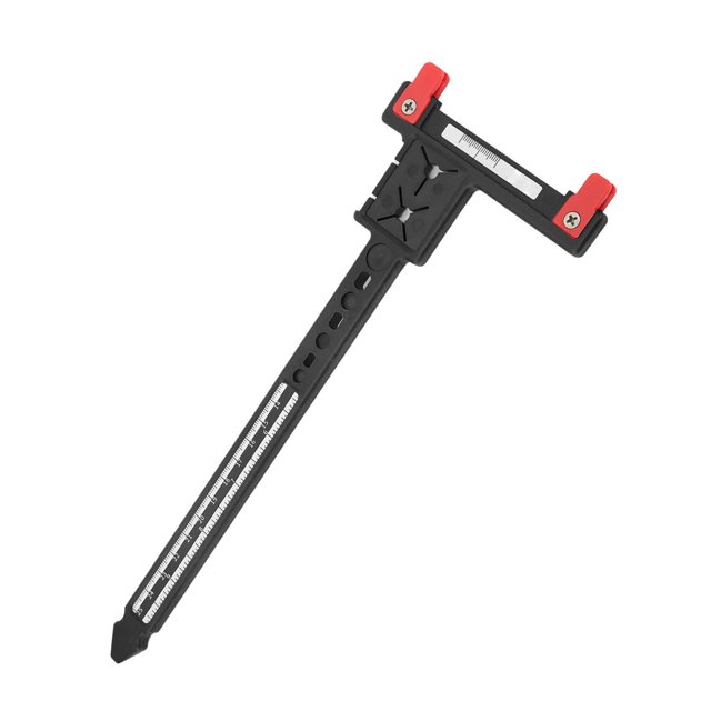 Règle T de Réglage d'Arc, Règle T de Mesure Précise en Plastique Accessoire Portable de Tir à l'Arc Point de Frappe Confirmant pour Arc Composite Noir,Rouge