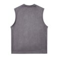 thumbnail image 2 of Funicet Mens Vintage Solid Color Casual Fitness Sport Permeability Round Neck Tank Top, 2 of 2