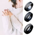 thumbnail image 4 of kurtrusly Unique Vintage Steel Ring Suitable For All Genders Gifts For Friends Metal Ring For Men Vintage Rings All black 11 1Set, 4 of 6
