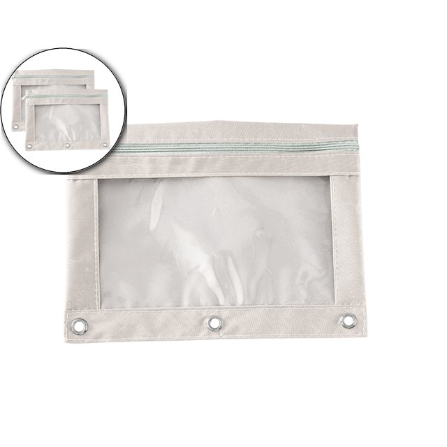 Dvruxg 2 Pcs Trousse à Crayons, Trousse à Crayons Trois Trous Fermeture Éclair Simple Sac de Rangement Transparent en PVC, Grande Capacité Trousse à Crayons avec Fermeture Éclair Classeur Transparent