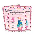 thumbnail image 1 of Darling Souvenir Pink Birthday Invitation Card 28 Pcs Fill or Write In Blank Invites Printable Party Supplies 5 x 7 Inches, 1 of 5