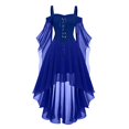 thumbnail image 1 of Robes Style Gothique pour Femmes Grande Taille Mode Robe Midi Corset Manches Longues Évasées Chiffon Fête Élégante, 1 of 5