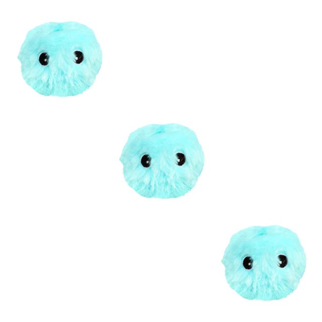 Decodeary Cat Toys Balls Interactive Plush Toy For Interactive Playtime Safe And Non-toxic Cat Interactive Toy blue 3Set