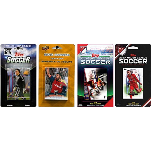 C&I Collectables REALSL417TS MLS Real Salt Lake 4 Ensembles d'Équipe de Cartes à Échanger sous Licence Différents