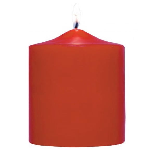 Set of 4 4" Red Pillar Candle