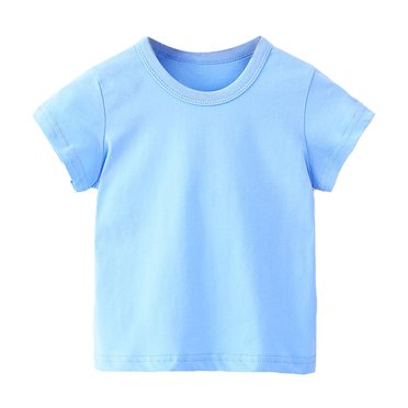 TIMIFIS Toddler Cotton T-Shirt Toddler Short Sleeve Solid Color Tees Shirts for Boys Girls 6 Months-11T - Spring