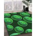 thumbnail image 3 of Ahgly Company Machine Washable Indoor Rectangle Transitional Deep Emerald Green Area Rugs, 7' x 10', 3 of 7