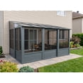 thumbnail image 1 of Gazebo Penguin Florence 8 pi x 12 pi Toit en Polycarbonate Solarium Mural - Ardoise, 1 of 14