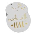 thumbnail image 1 of Inkdotpot Made With Love Text Bottle Tag Real Gold Foil Favor Hang Tags Pack Of 50, 1 of 6