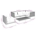 thumbnail image 4 of vidaXL 6 Piece Garden Lounge Set with Cushions Poly Rattan Dark Grey, 4 of 5