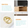 thumbnail image 2 of 6pcs Golden Cabinet Ring Pulls Furniture Drawer Pulls Minimalist Cabinet Ring, 2 of 6