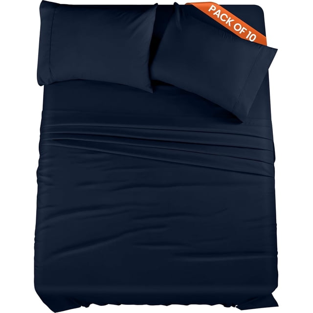 King Bed Sheet Set Piece Bedding Soft Brushed Microfiber Fabric Shrinkage & Fade Easy Care ()